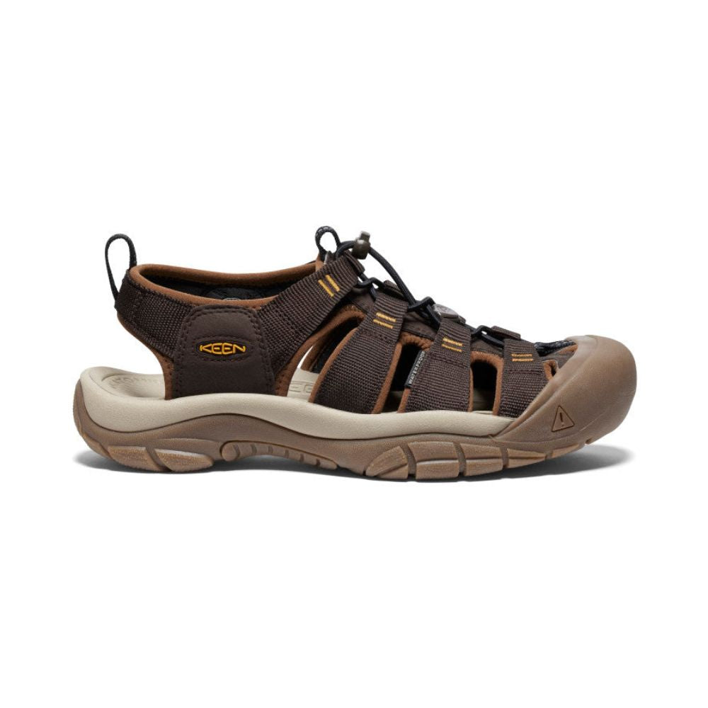 side profile of men's Newport H2 sandal in java/golden yellow.