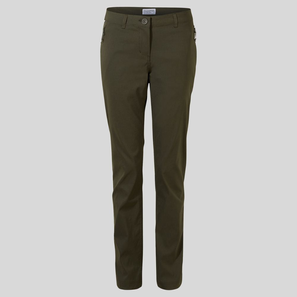 Flat product view of Kiwi Pro II Trouser in mid khaki.