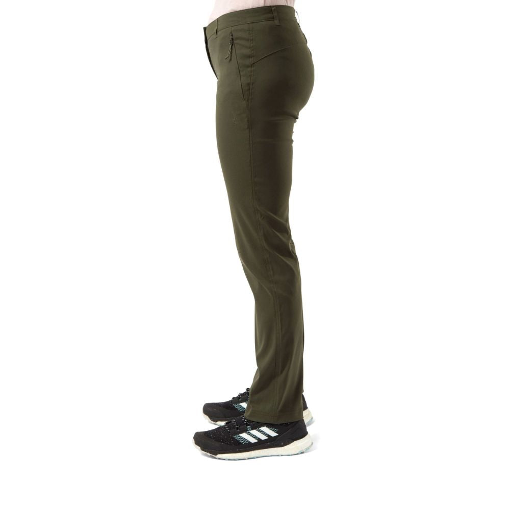 Side view of Kiwi Pro II Trouser in mid khaki.