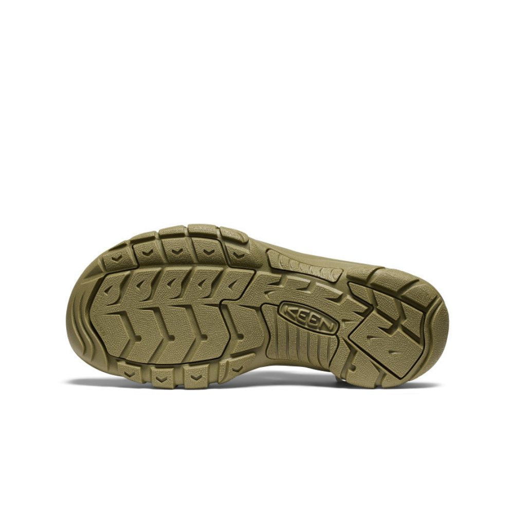 Outsole view of monochrome olive drab men's Newport H2 sandal.