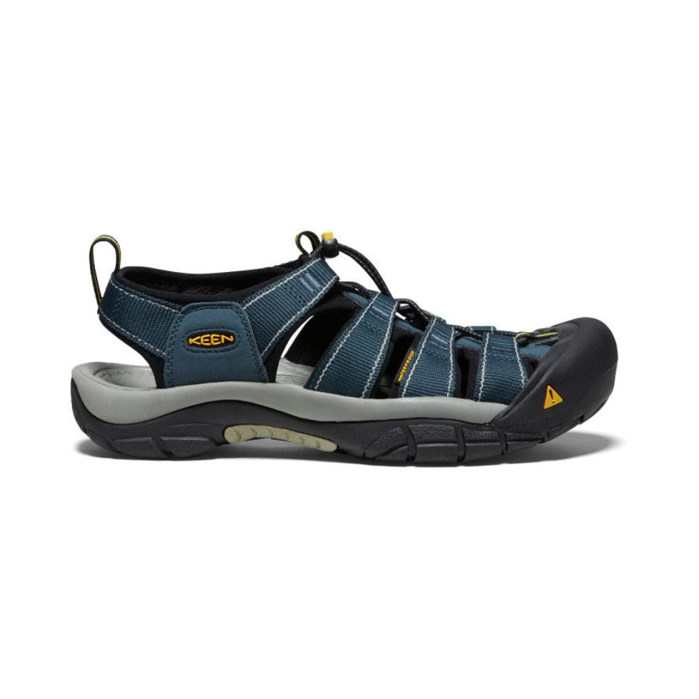 Side profile of navy medium grey men's Newport H2 sandal.