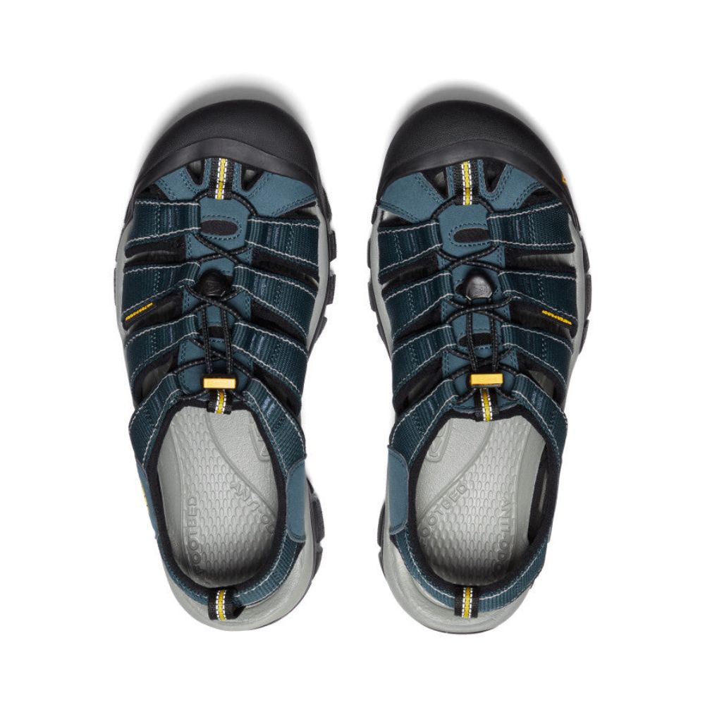 Top view of navy medium grey men's Newport H2 sandal.