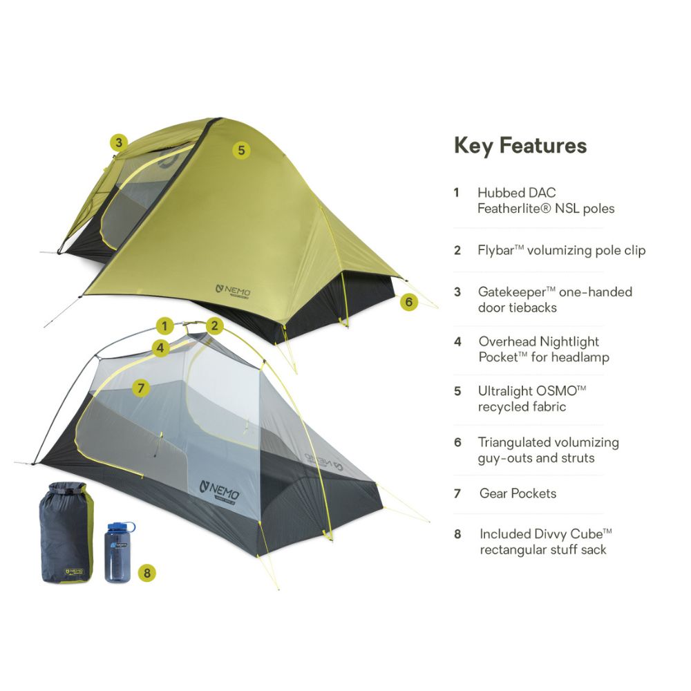 Hornet OSMO Ultralight Backpacking Tent set up in nature – durable and lightweight tent for backpacking trips