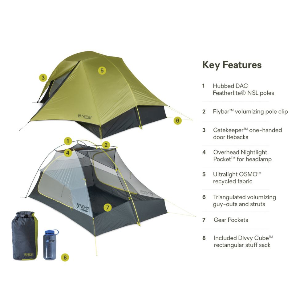 Hornet OSMO Ultralight Backpacking Tent set up in nature – durable and lightweight tent for backpacking trips