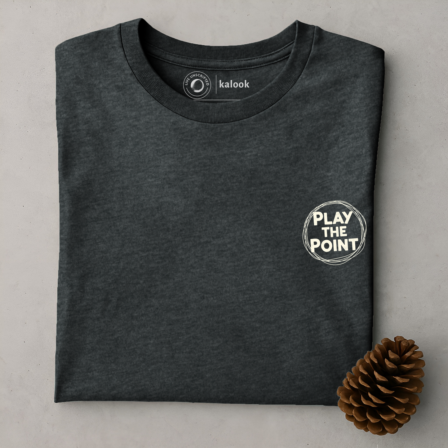 Play The Point Organic Tee - Dark Heather Grey