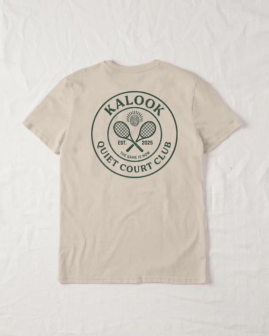 Quiet Court Club Organic Tee - Natural Raw