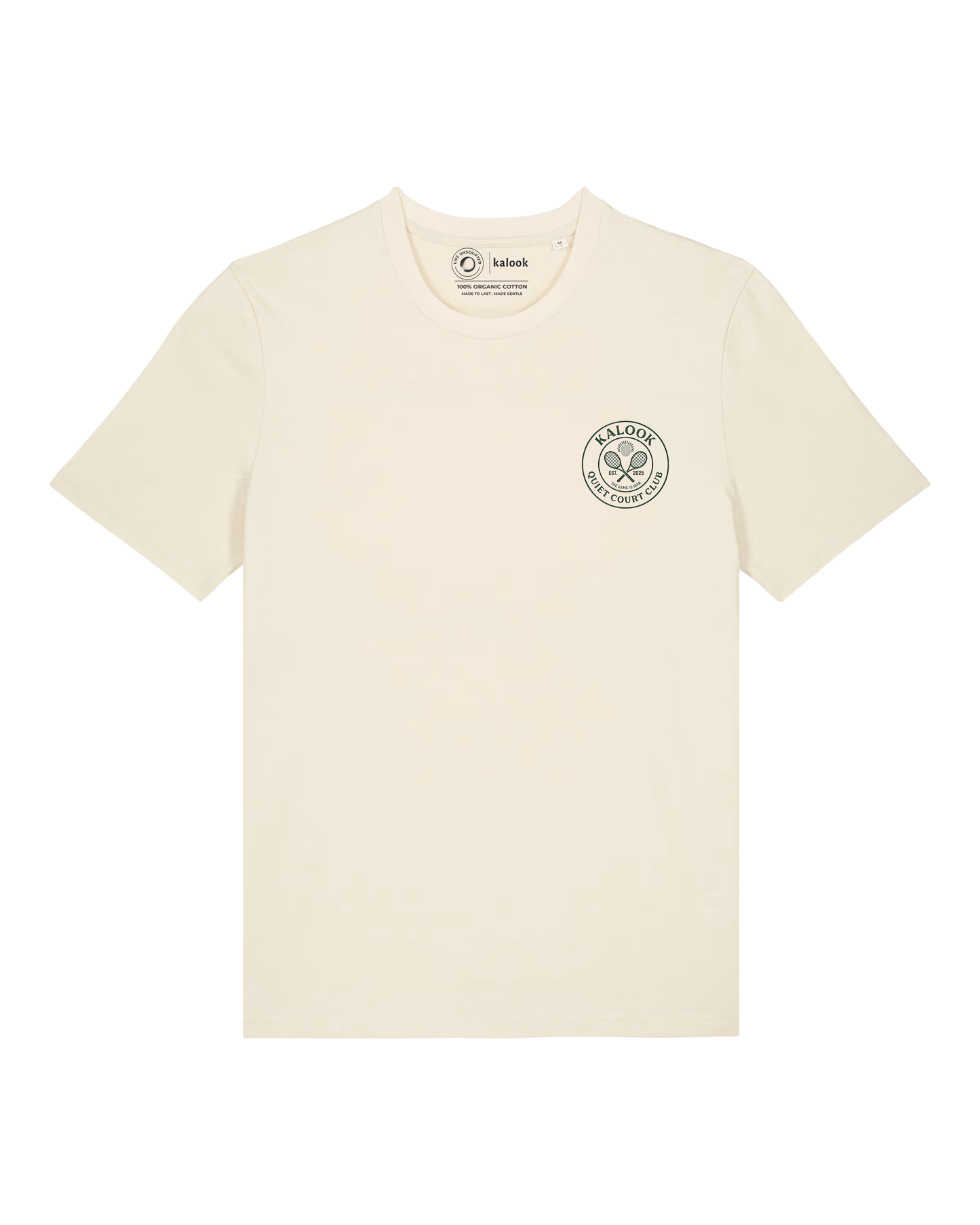 Quiet Court Club Organic Tee - Natural Raw