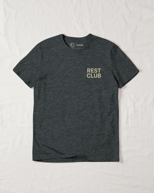 Rest Club Organic Tee - Dark Heather Grey