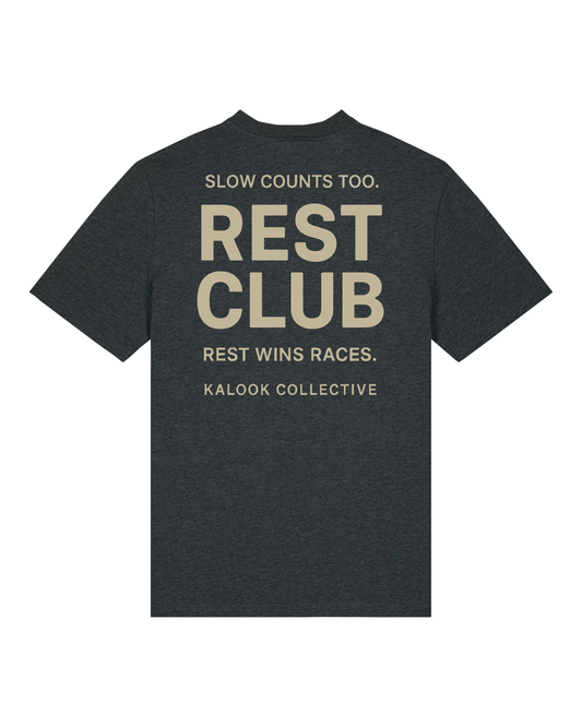 Rest Club Organic Tee - Dark Heather Grey