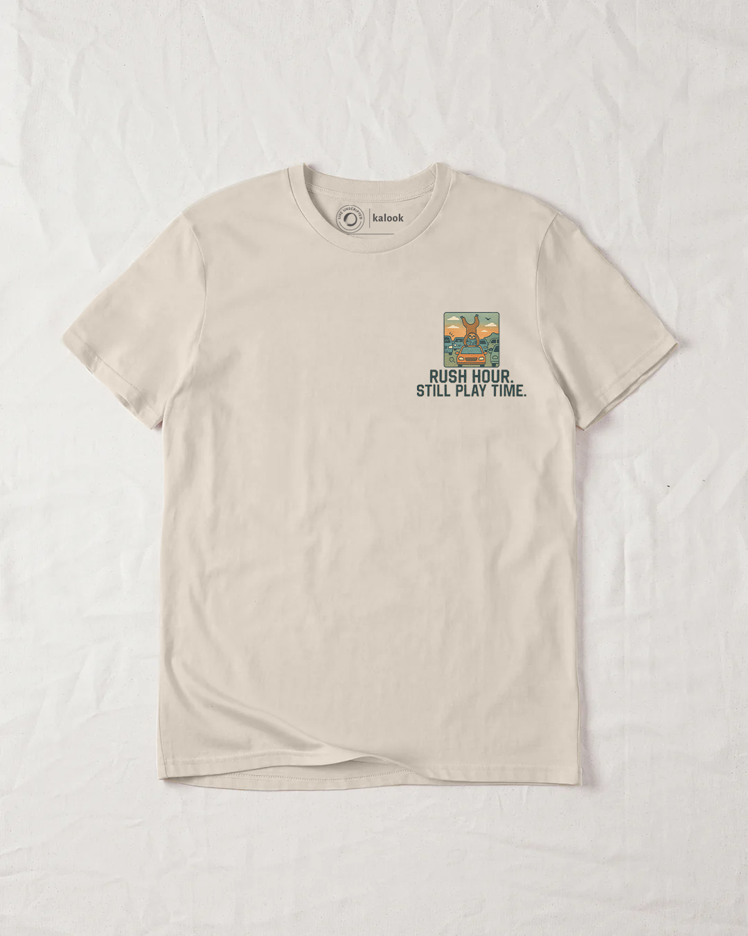 Rush Hour. Still Playtime Organic Tee - Natural Raw