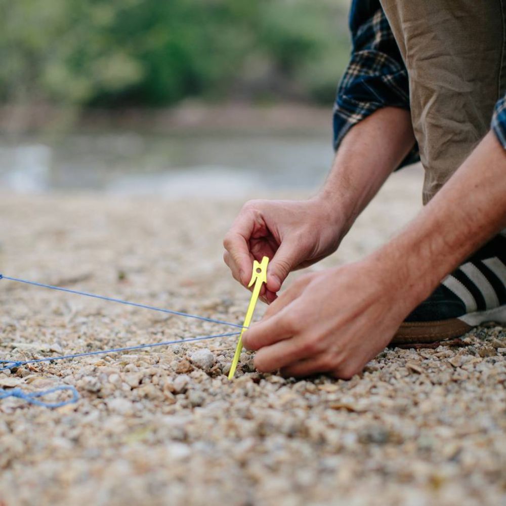 Airpin Ultralight Tent Stakes – Strong & Knot-Free Setup