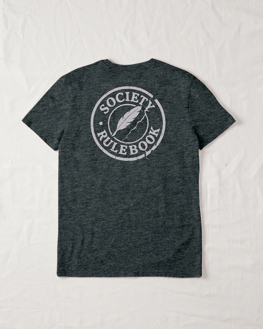 Society Rulebook Organic Tee - Dark Heather Grey