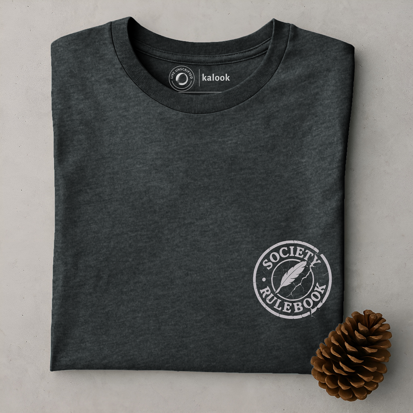 Society Rulebook Organic Tee - Dark Heather Grey