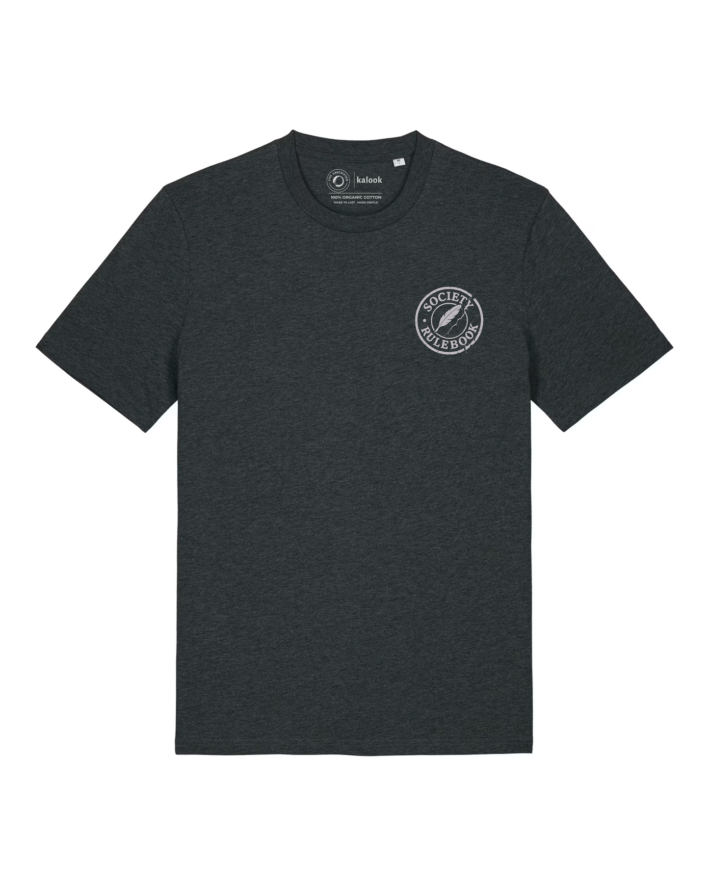 Society Rulebook Organic Tee - Dark Heather Grey