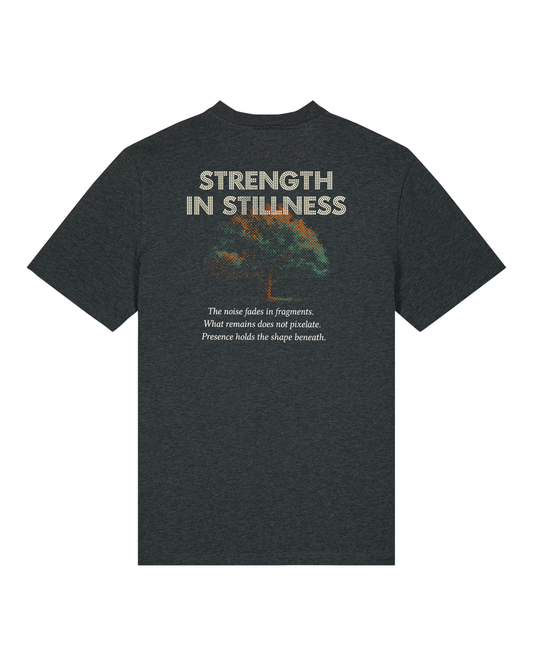 Strength in Stillness Organic Tee - Dark Heather Grey