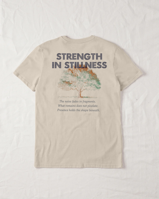 Strength in Stillness Organic Tee - Natural Raw
