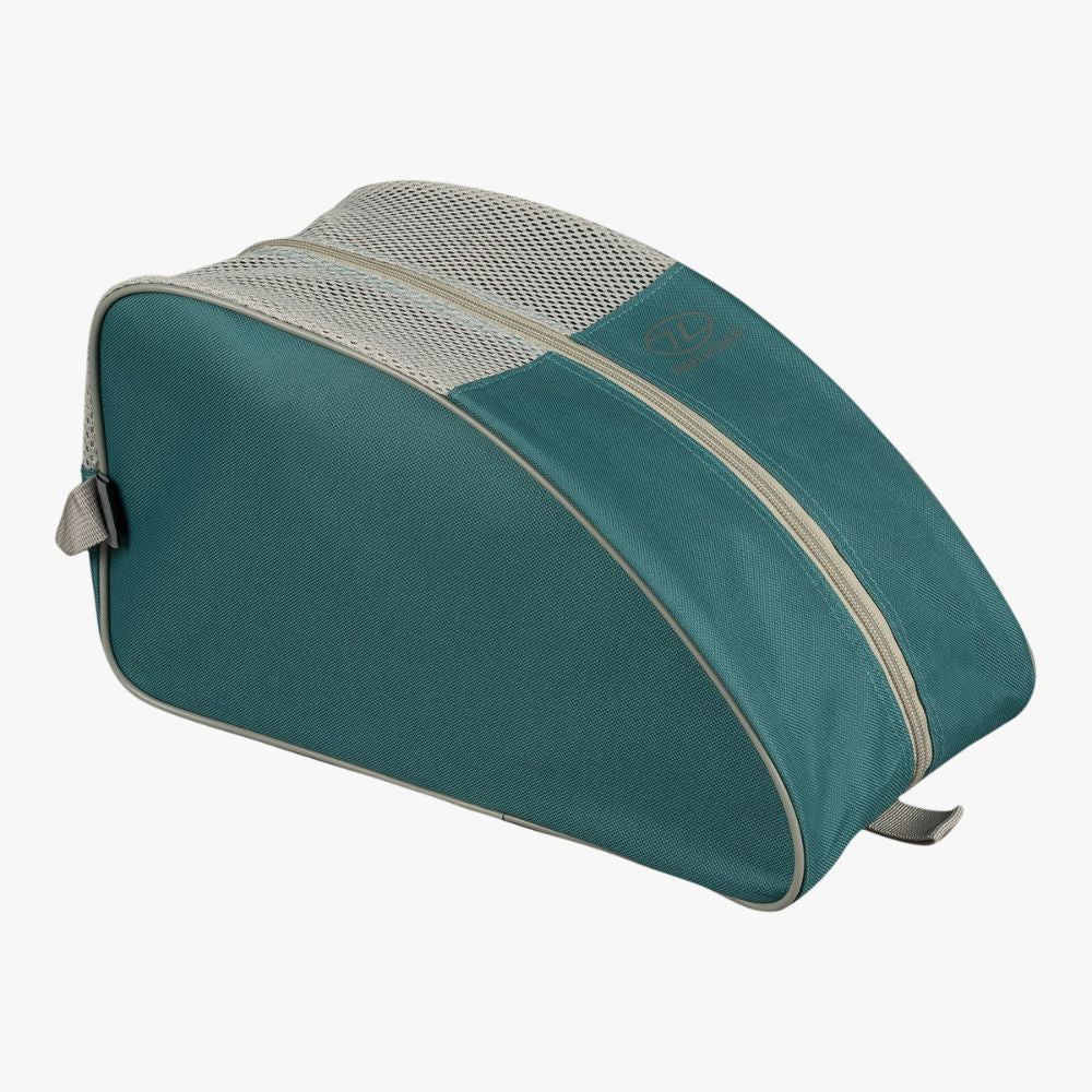 A Teal Highlander Breather Boot Bag with mesh ventilation panel.