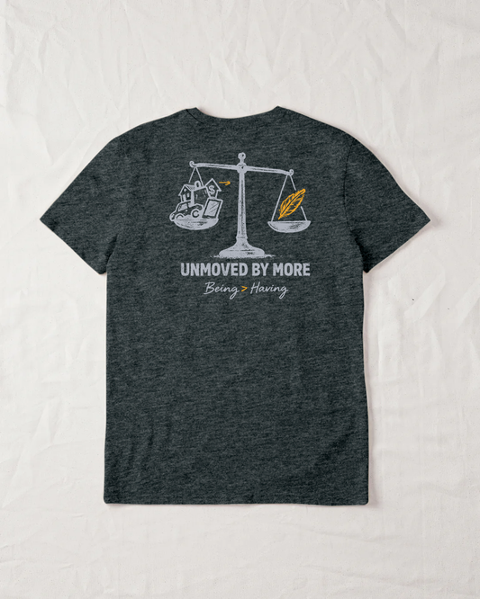 Unmoved By More Organic Tee - Dark Heather Grey