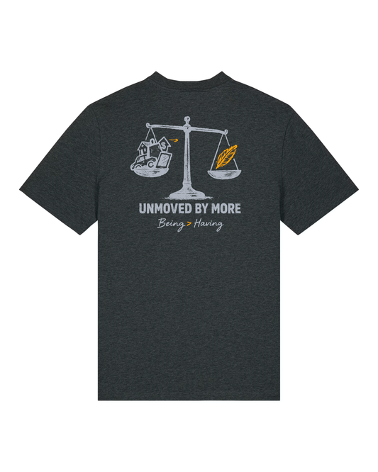 Unmoved By More Organic Tee - Dark Heather Grey