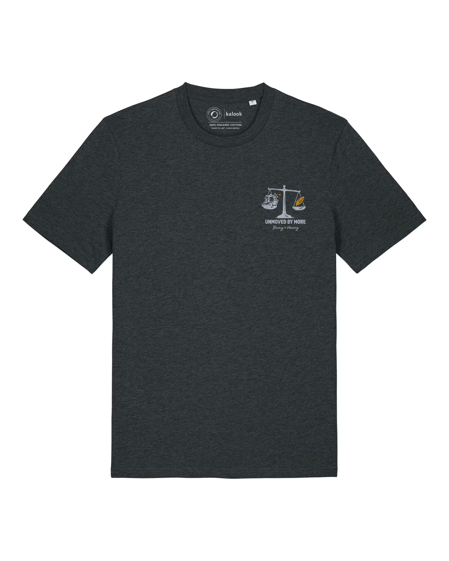 Unmoved By More Organic Tee - Dark Heather Grey