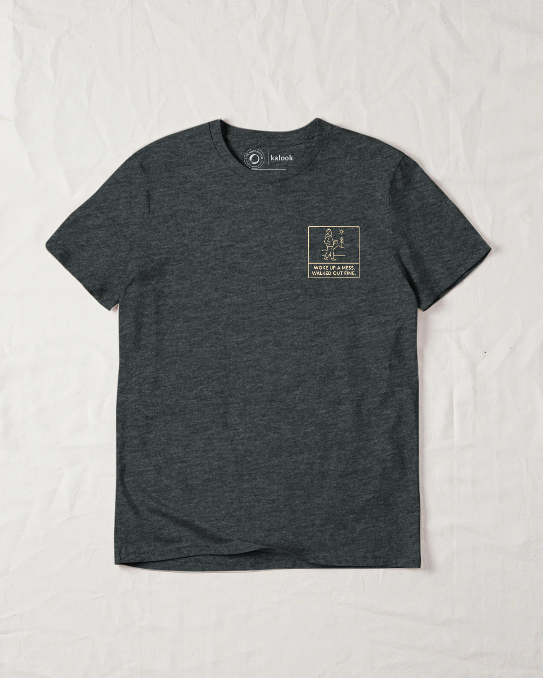 Woke Up a Mess Organic Tee - Dark Heather Grey