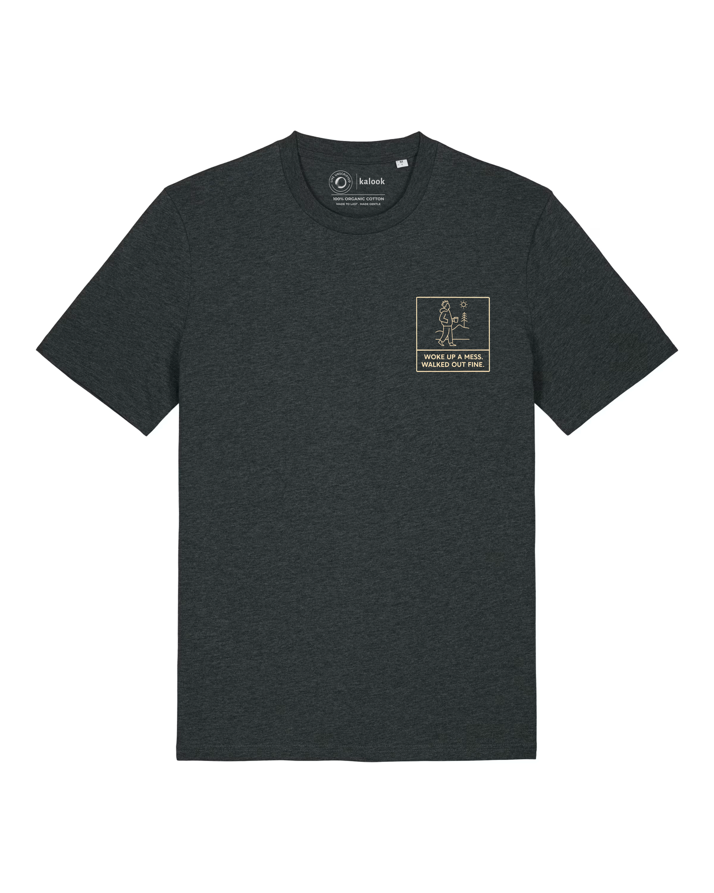 Woke Up a Mess Organic Tee - Dark Heather Grey